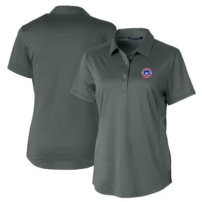 Women's Cutter & Buck Gray South Bend Cubs Prospect Textured Stretch Polo