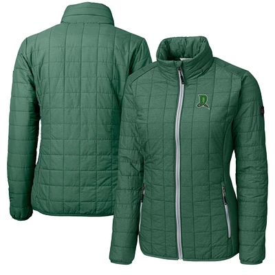 Women's Cutter & Buck Hunter Green Dayton Dragons Rainier Primaloft Eco Full-Zip Jacket