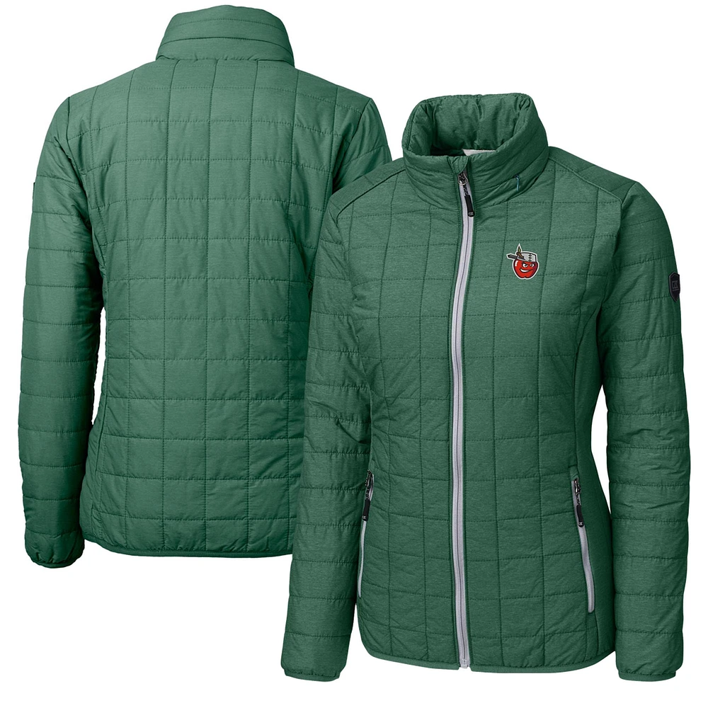 Women's Cutter & Buck Hunter Green Fort Wayne TinCaps Rainier Primaloft Eco Full-Zip Jacket