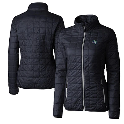 Women's Cutter & Buck Navy Gwinnett Stripers Rainier Primaloft Eco Full-Zip Jacket