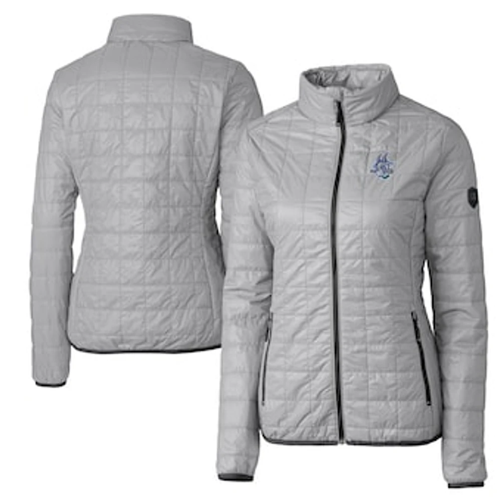 Women's Cutter & Buck Gray Hartford Yard Goats Rainier Primaloft Eco Full-Zip Jacket