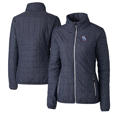 Women's Cutter & Buck Heather Navy New Hampshire Fisher Cats Rainier Primaloft Eco Full-Zip Jacket