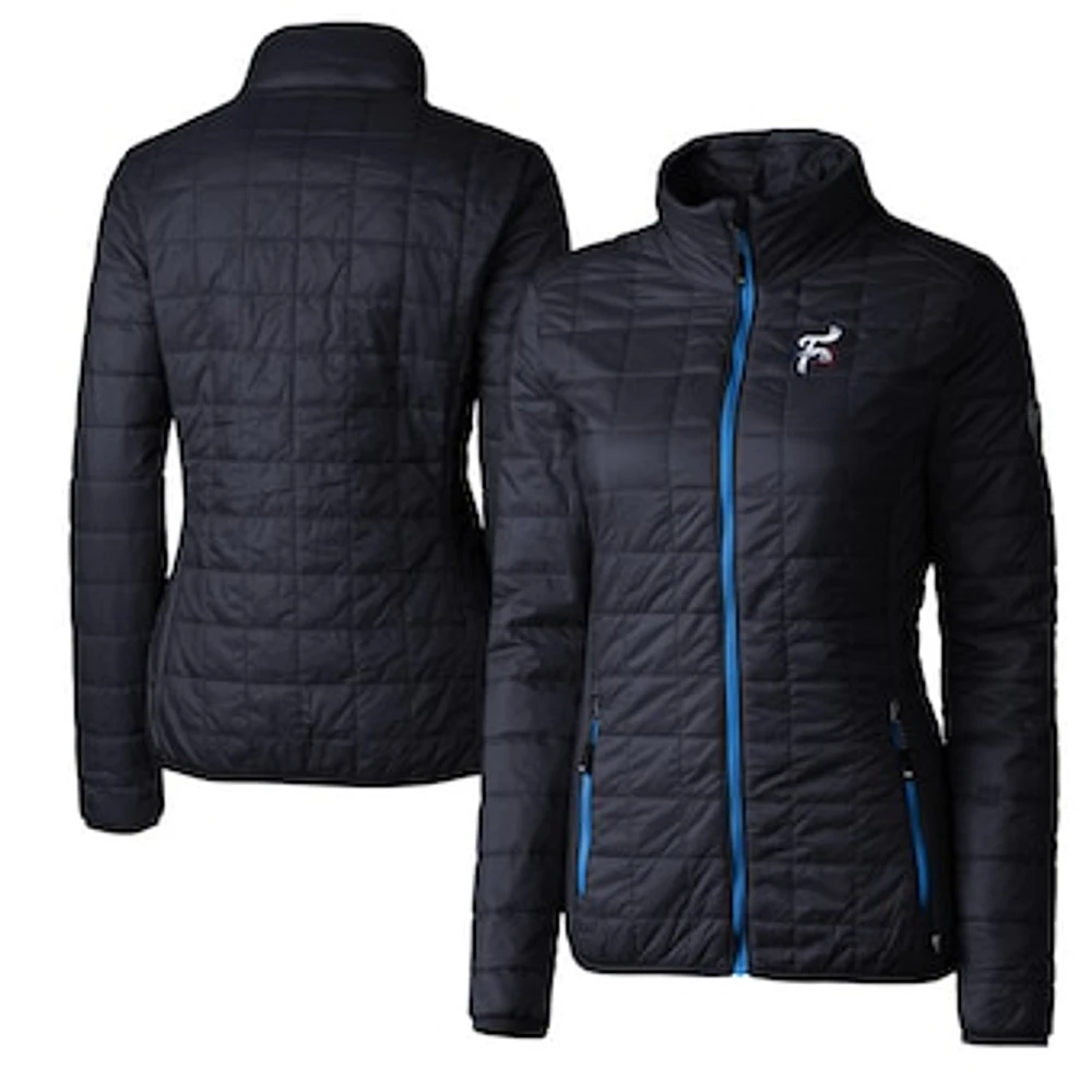 Women's Cutter & Buck Navy Reading Fightin Phils Rainier Primaloft Eco Full-Zip Jacket