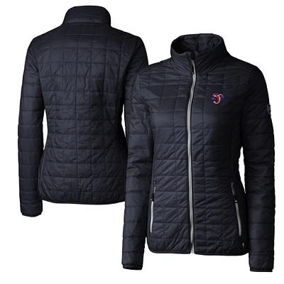 Women's Cutter & Buck Navy Jacksonville Jumbo Shrimp Rainier Primaloft Eco Full-Zip Jacket