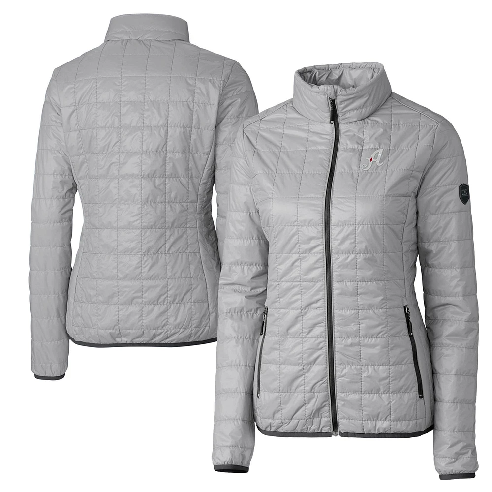 Women's Cutter & Buck Gray Reno Aces Rainier Primaloft Eco Full-Zip Jacket