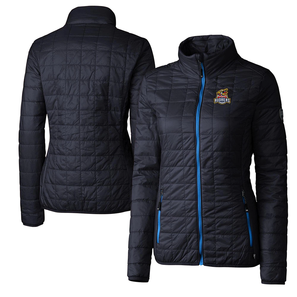 Women's Cutter & Buck Navy Toledo Mud Hens Rainier Primaloft Eco Full-Zip Jacket