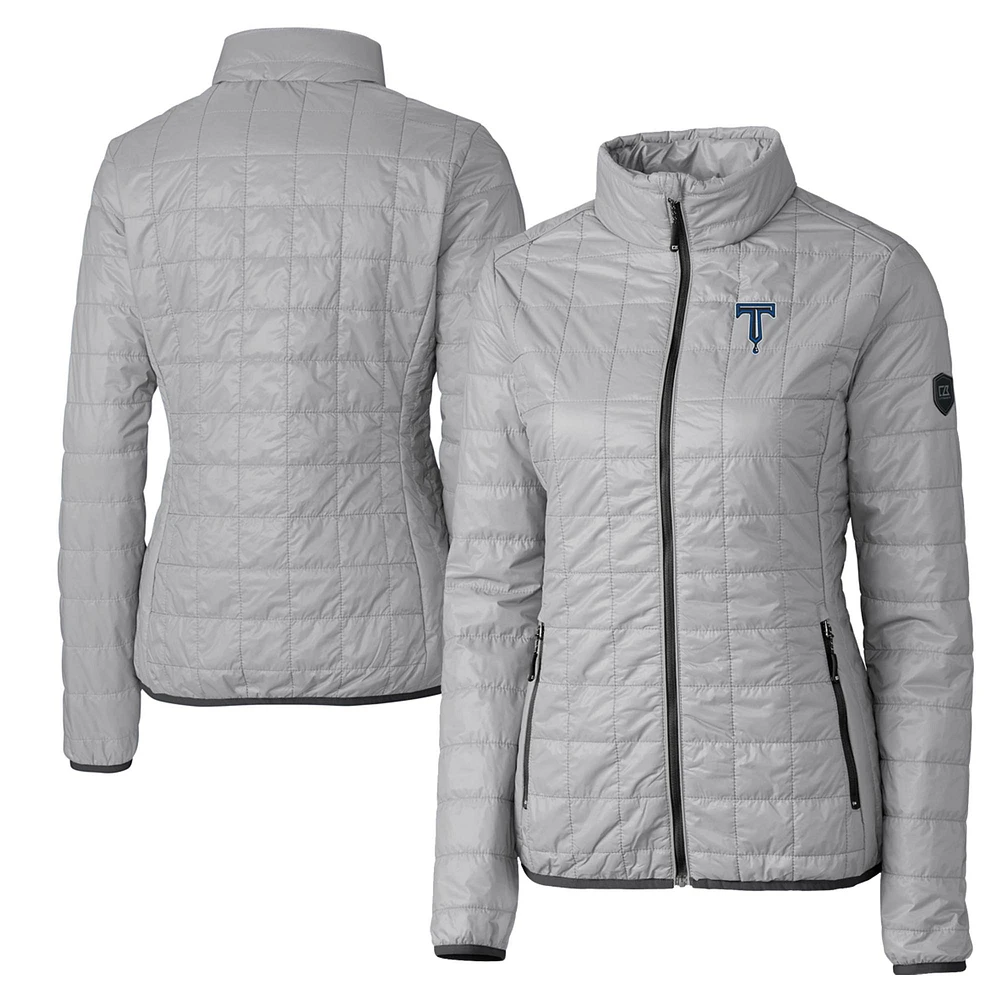 Women's Cutter & Buck Gray Tulsa Drillers Rainier Primaloft Eco Full-Zip Jacket