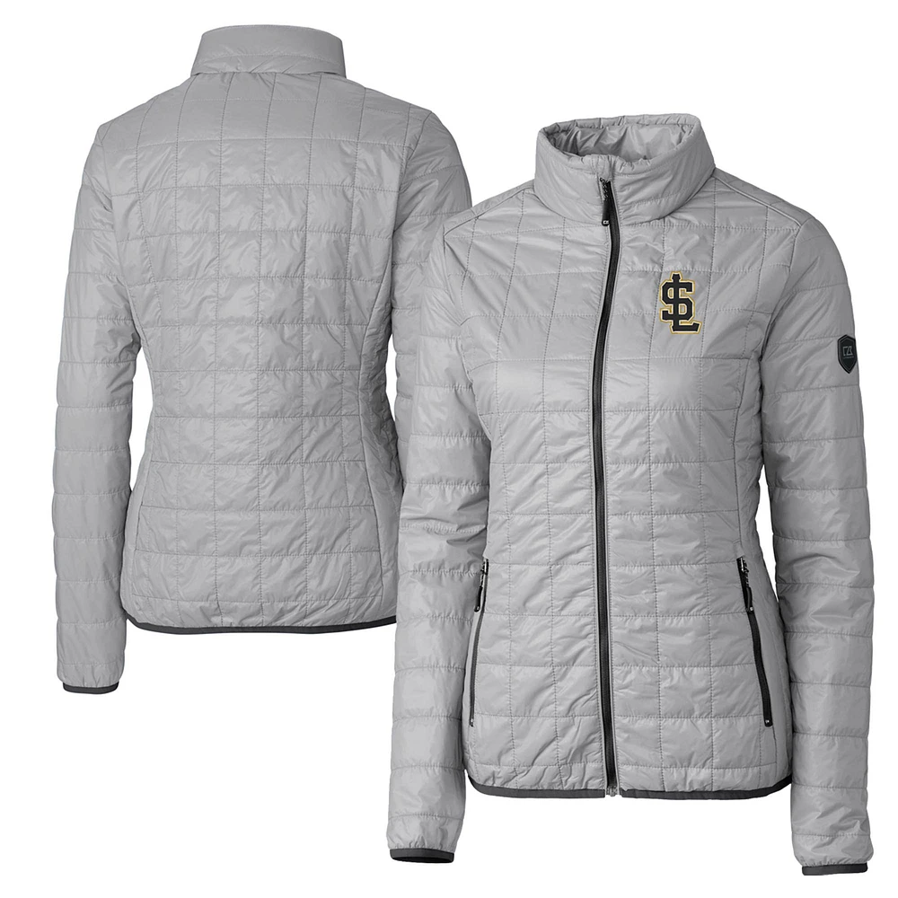 Women's Cutter & Buck Gray Salt Lake Bees Rainier Primaloft Eco Full-Zip Jacket