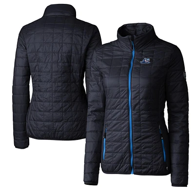 Women's Cutter & Buck Navy West Michigan Whitecaps Rainier Primaloft Eco Full-Zip Jacket