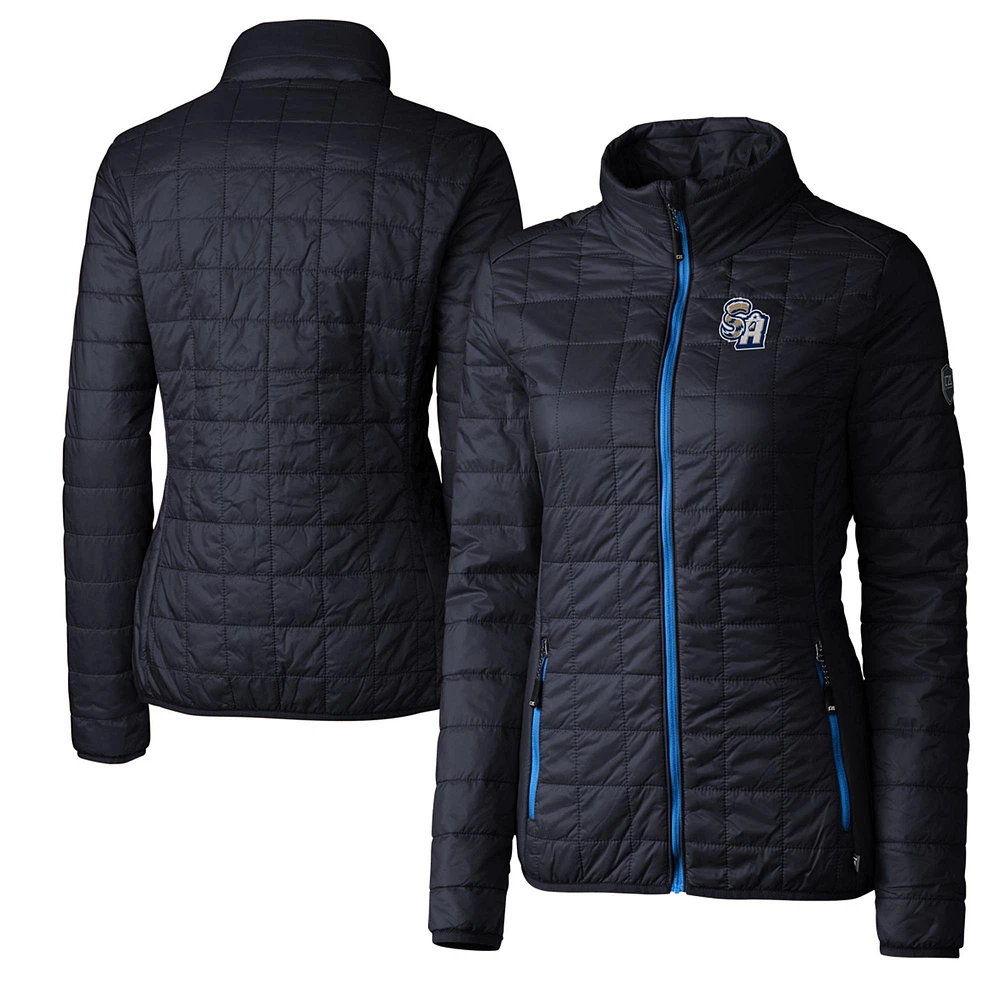 Women's Cutter & Buck Navy San Antonio Missions Rainier Primaloft Eco Full-Zip Jacket