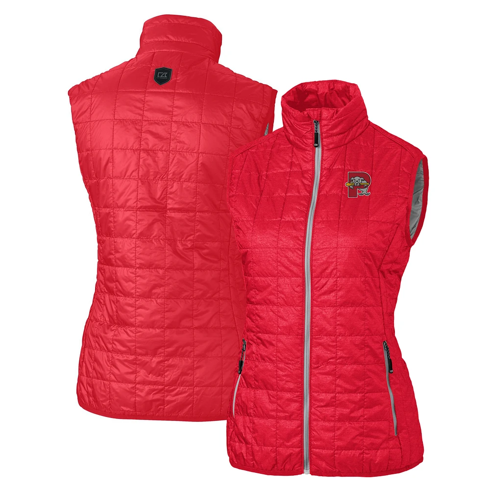 Women's Cutter & Buck Portland Sea Dogs Rainier PrimaLoft Eco Insulated Full-Zip Puffer Vest