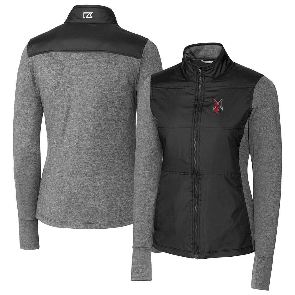 Women's Cutter & Buck Indianapolis Indians Stealth DryTec Hybrid Quilted Full-Zip Windbreaker Jacket