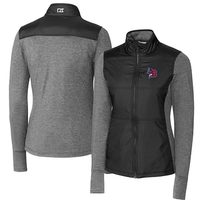 Women's Cutter & Buck Buffalo Bisons Stealth DryTec Hybrid Quilted Full-Zip Windbreaker Jacket
