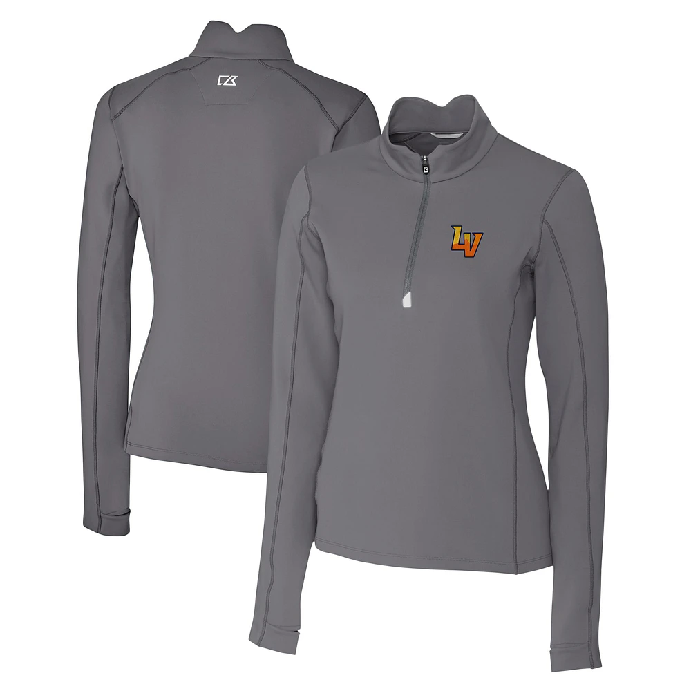 Women's Cutter & Buck Las Vegas Aviators Traverse DryTec Stretch Quarter-Zip Pullover Top