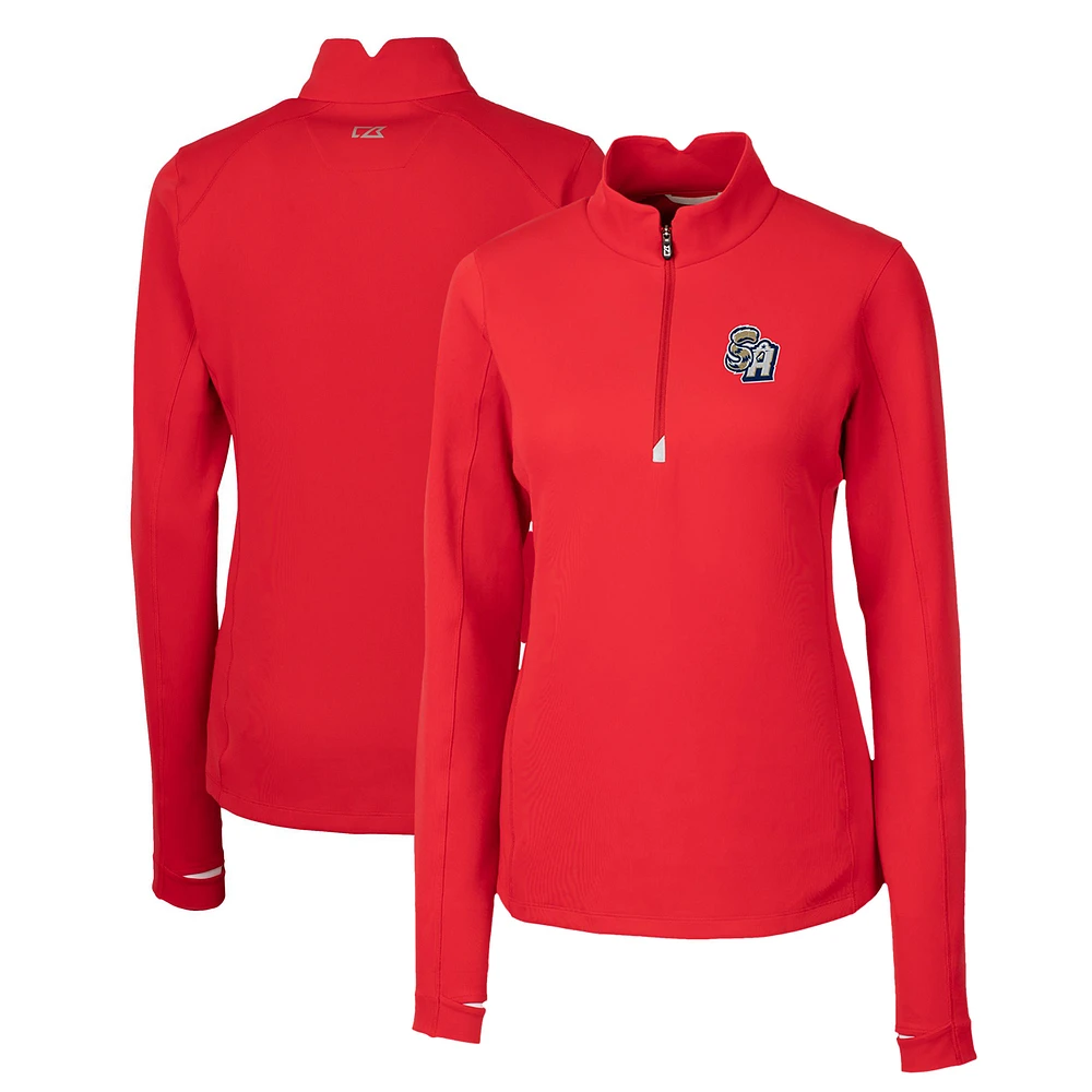 Women's Cutter & Buck San Antonio Missions Traverse DryTec Stretch Quarter-Zip Pullover Top