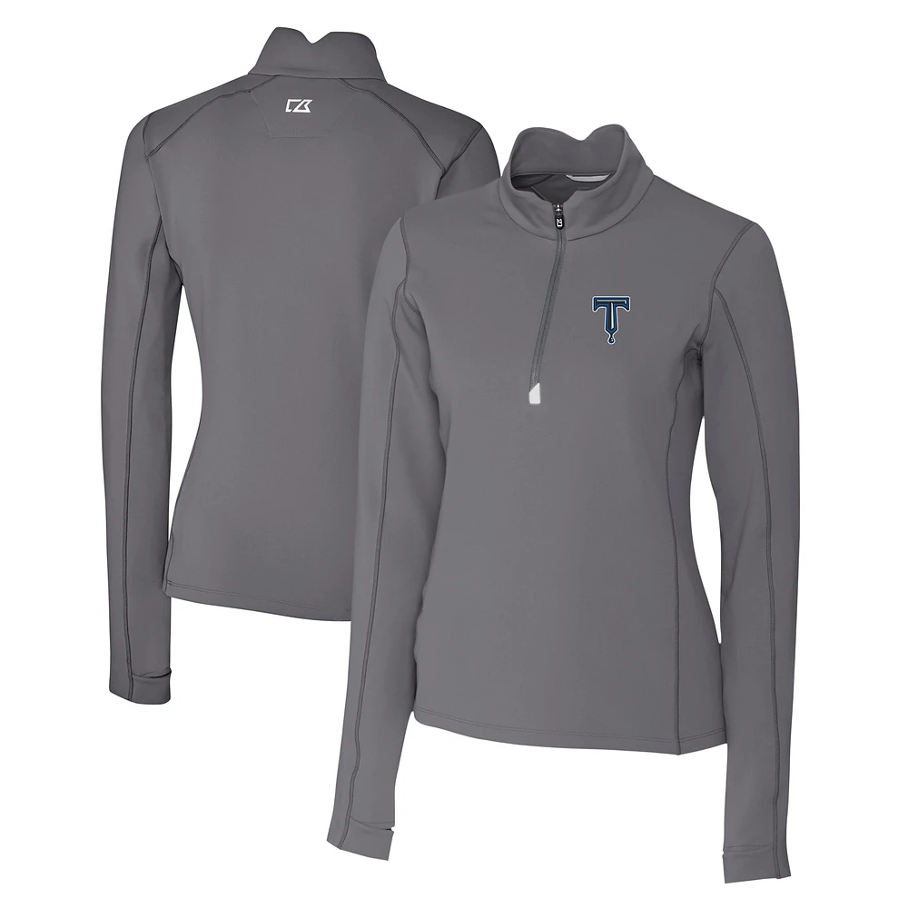 Women's Cutter & Buck Tulsa Drillers Traverse DryTec Stretch Quarter-Zip Pullover Top