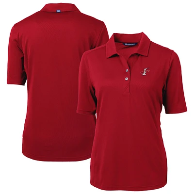 Women's Cutter & Buck Red Albuquerque Isotopes Virtue DryTec Eco Pique Recycled Polo