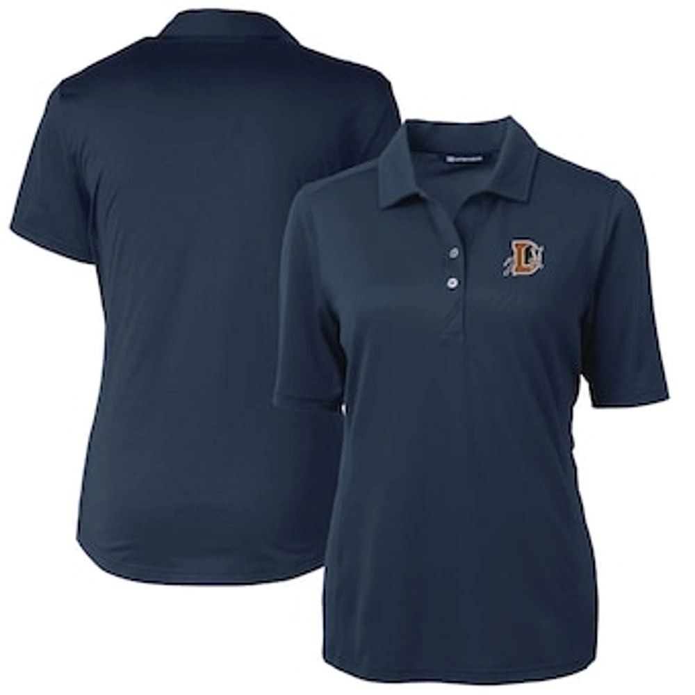 Women's Cutter & Buck Navy Durham Bulls Virtue DryTec Eco Pique Recycled Polo