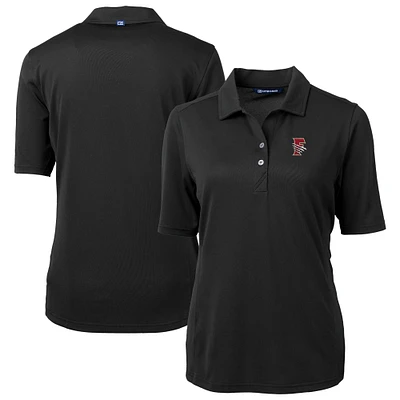 Women's Cutter & Buck Black Fresno Grizzlies Virtue DryTec Eco Pique Recycled Polo