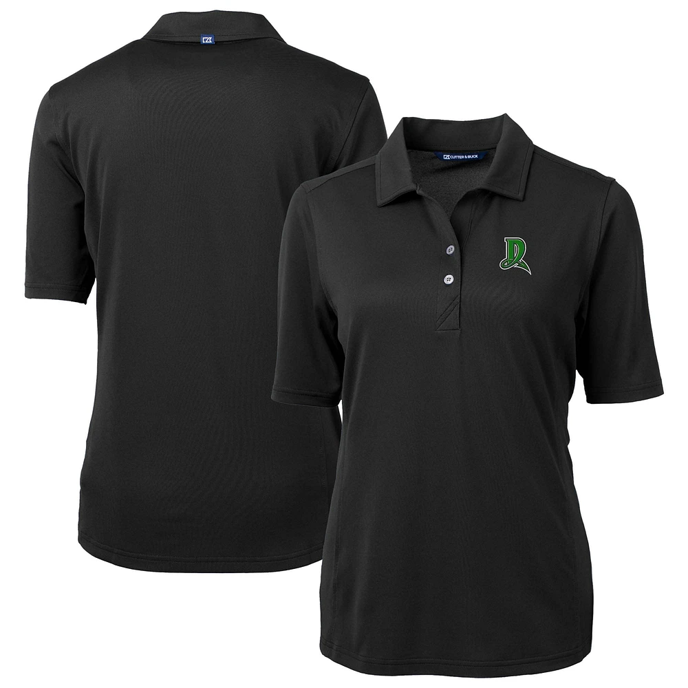 Women's Cutter & Buck Black Dayton Dragons Virtue DryTec Eco Pique Recycled Polo