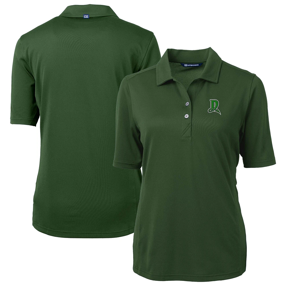 Women's Cutter & Buck Hunter Green Dayton Dragons Virtue DryTec Eco Pique Recycled Polo