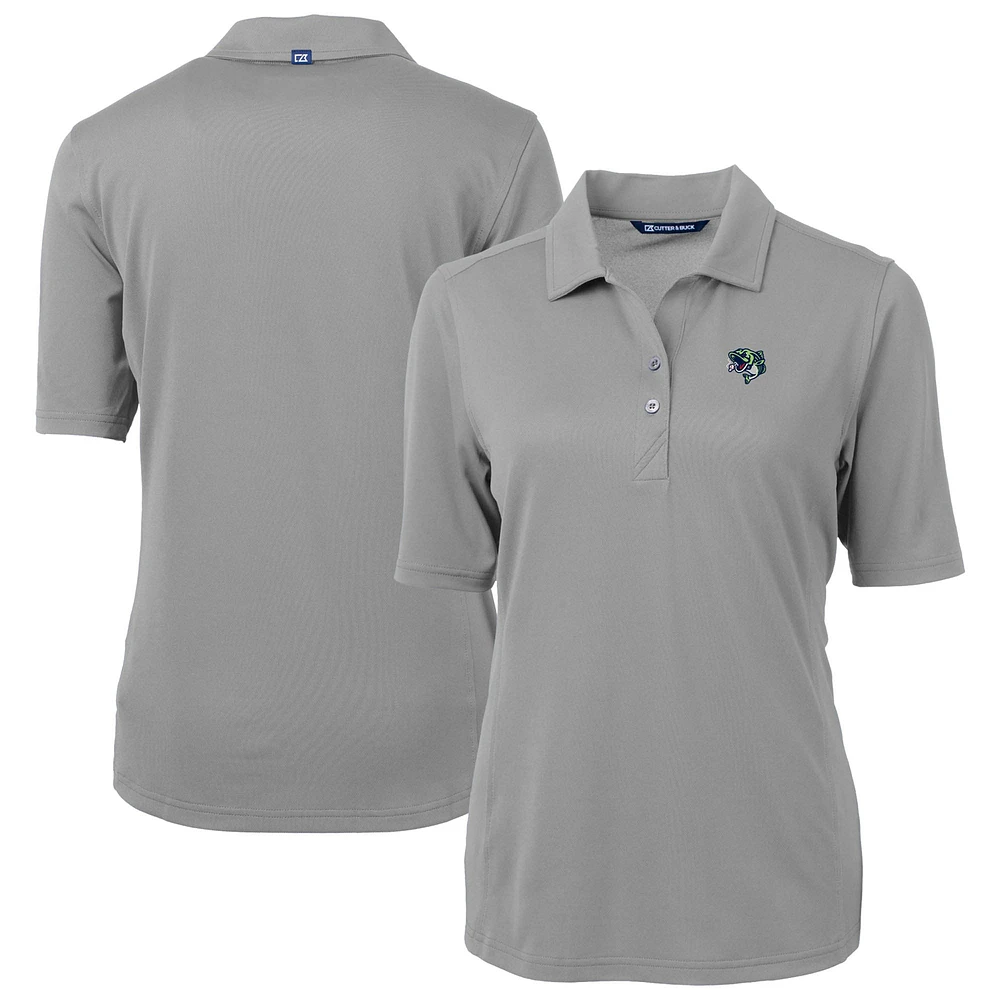 Women's Cutter & Buck Gwinnett Stripers Virtue DryTec Eco Pique Recycled Polo
