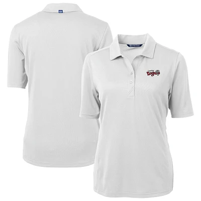 Women's Cutter & Buck White Lansing Lugnuts Virtue DryTec Eco Pique Recycled Polo
