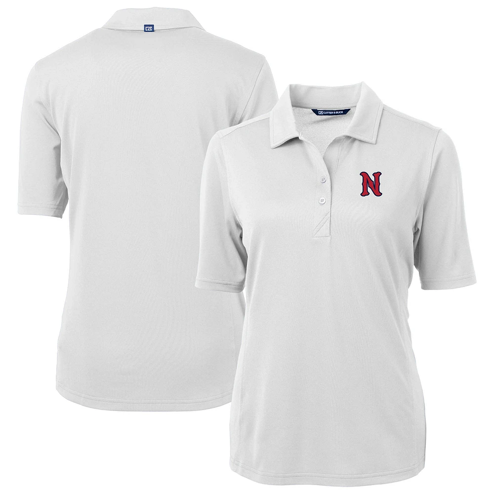 Women's Cutter & Buck White Nashville Sounds Virtue DryTec Eco Pique Recycled Polo