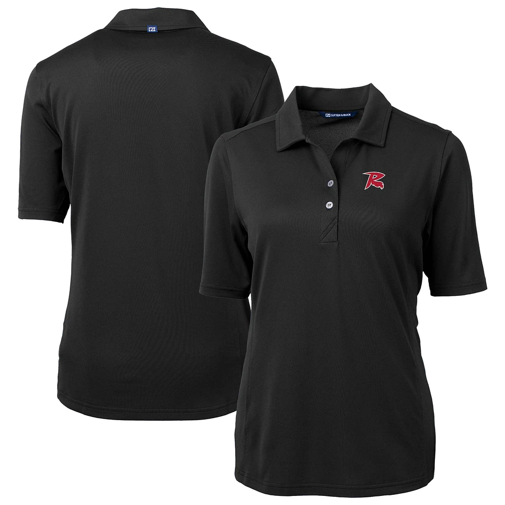 Women's Cutter & Buck Black Richmond Flying Squirrels Virtue DryTec Eco Pique Recycled Polo