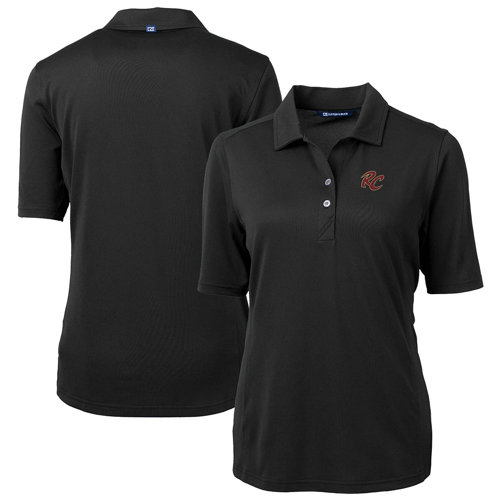 Women's Cutter & Buck Black Sacramento River Cats Virtue DryTec Eco Pique Recycled Polo