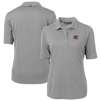 Women's Cutter & Buck Gray Sacramento River Cats Virtue DryTec Eco Pique Recycled Polo