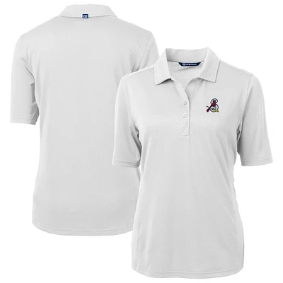 Women's Cutter & Buck White Springfield Cardinals Virtue DryTec Eco Pique Recycled Polo