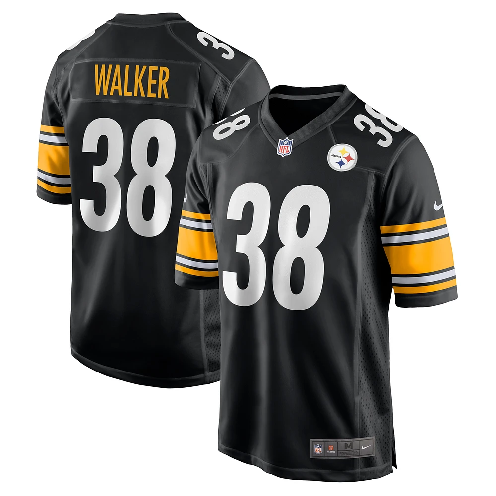 Men's Nike Mykal Walker Black Pittsburgh Steelers Team Game Jersey