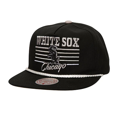 Men's Mitchell & Ness Black Chicago White Sox Radiant Lines Deadstock Snapback Hat