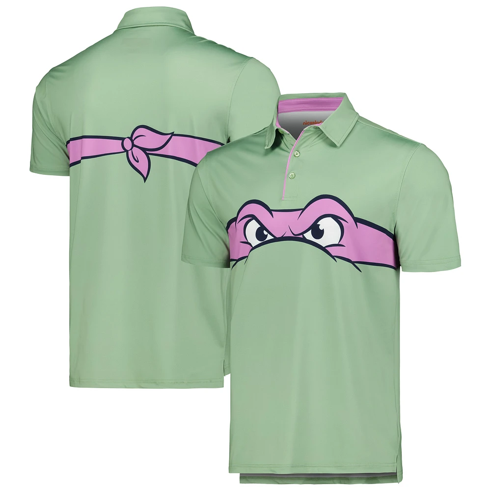 Men's RSVLTS Donatello Green Teenage Mutant Ninja Turtles Fearsome Foursome KUNUFLEX Polo