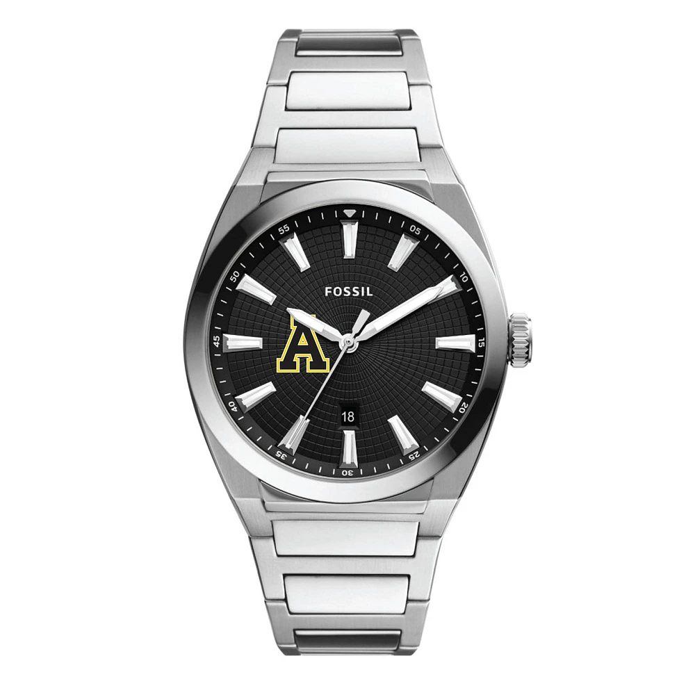 Men's Fossil Appalachian State Mountaineers Everett Stainless Steel Watch