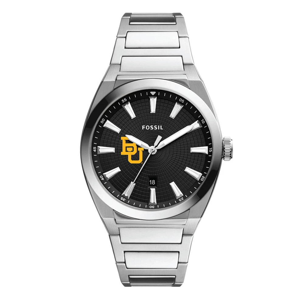 Men's Fossil Baylor Bears Everett Stainless Steel Watch