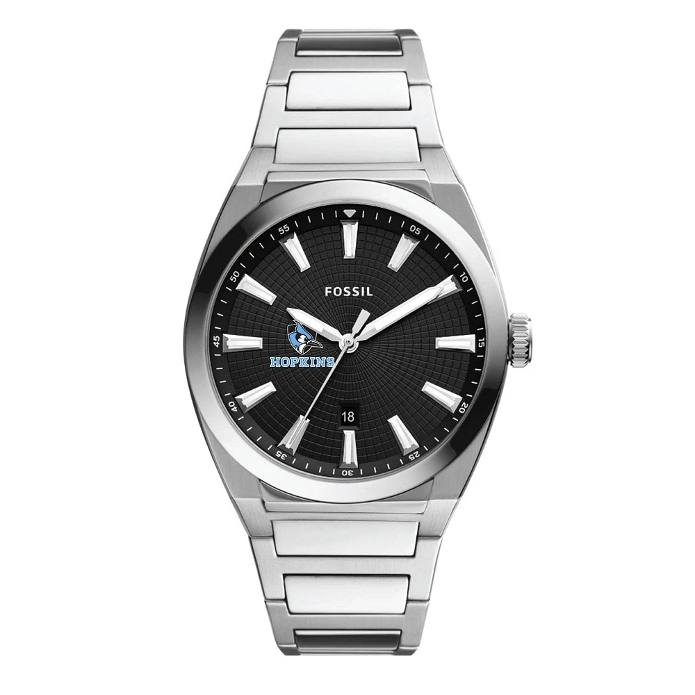 Men's Fossil Johns Hopkins Blue Jays Everett Stainless Steel Watch