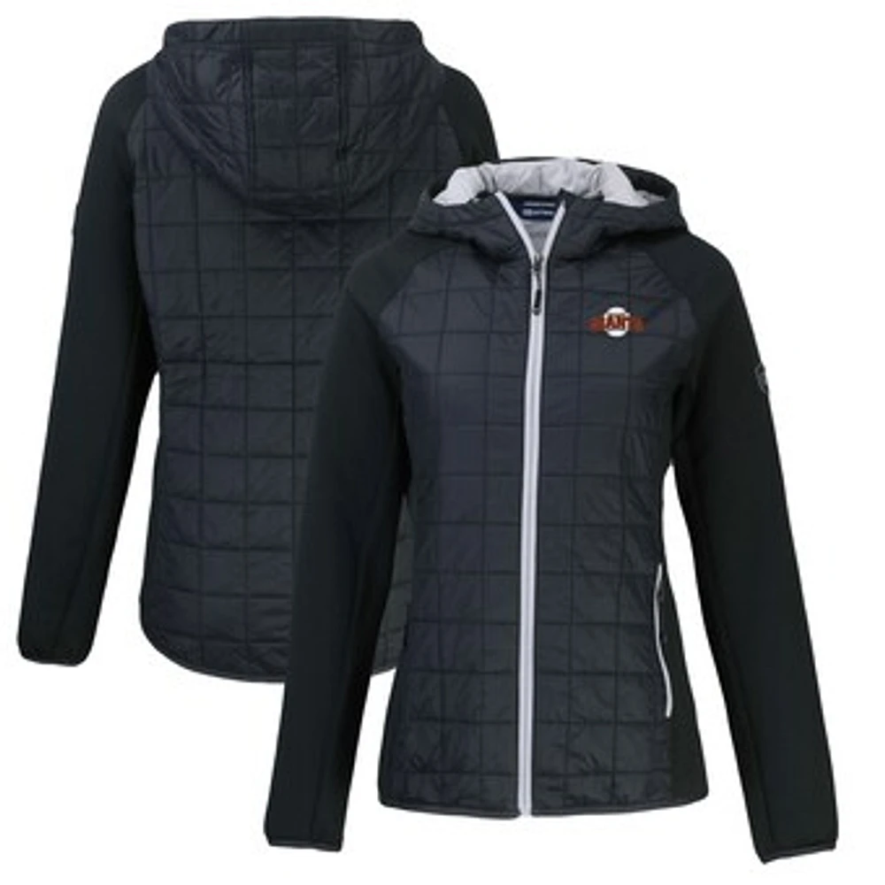 Women's Cutter & Buck Black San Francisco Giants Cooperstown Collection Rainier Primaloft Eco Full-Zip Hybrid Jacket