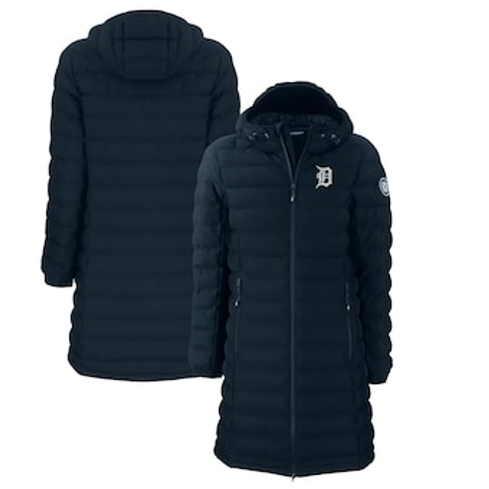Women's Cutter & Buck Navy Detroit Tigers Mission Ridge Repreve Eco Insulated Full-Zip Long Puffer Jacket