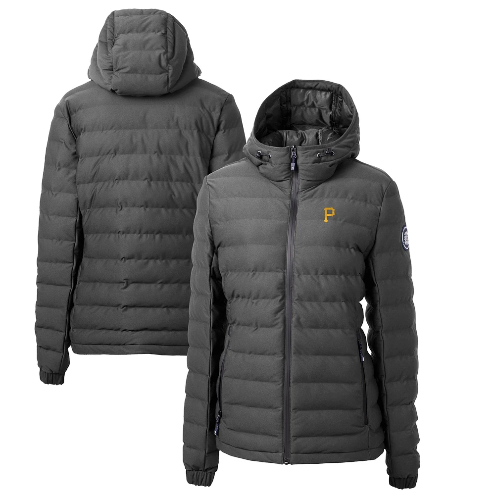 Women's Cutter & Buck Gray Pittsburgh Pirates Mission Ridge Repreve Eco Insulated Full-Zip Puffer Jacket