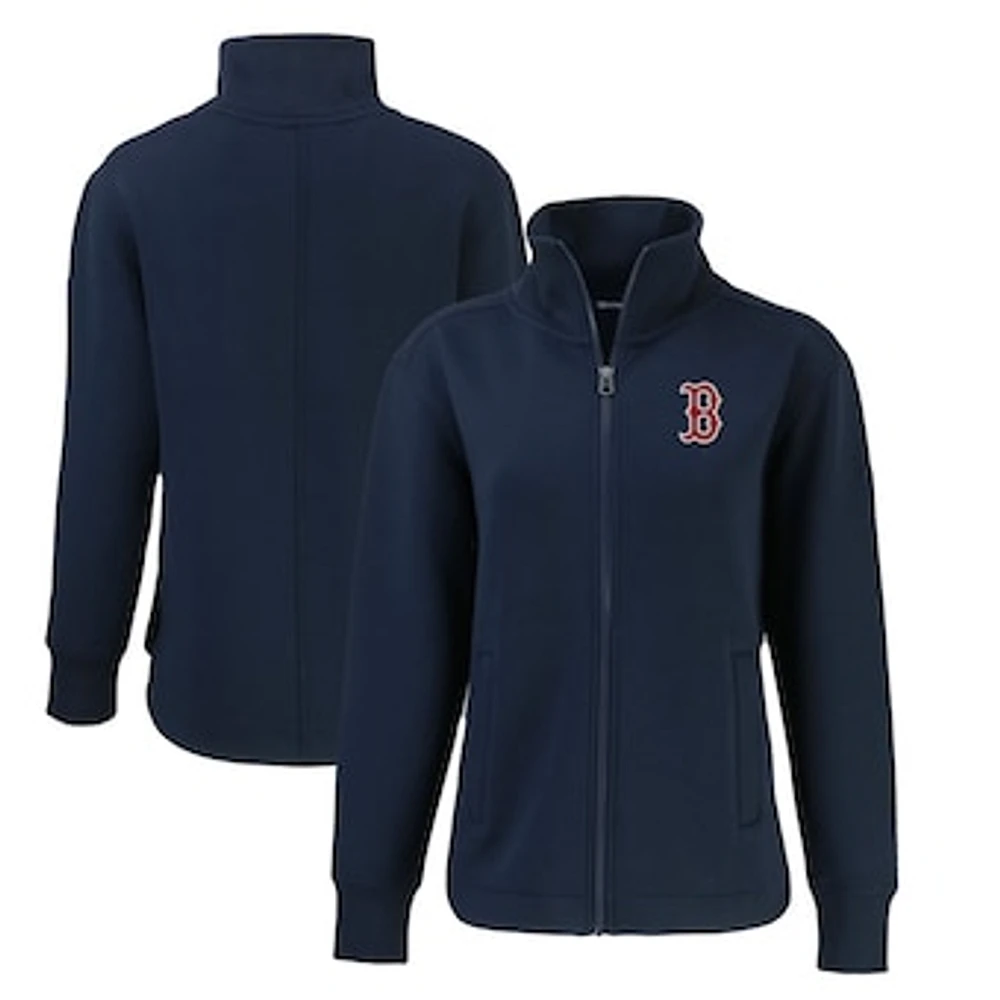 Women's Cutter & Buck Navy Boston Red Sox Roam Eco Recycled Full-Zip Jacket