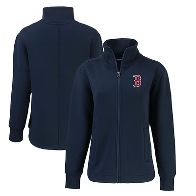 Women's Cutter & Buck Navy Boston Red Sox Roam Eco Recycled Full-Zip Jacket