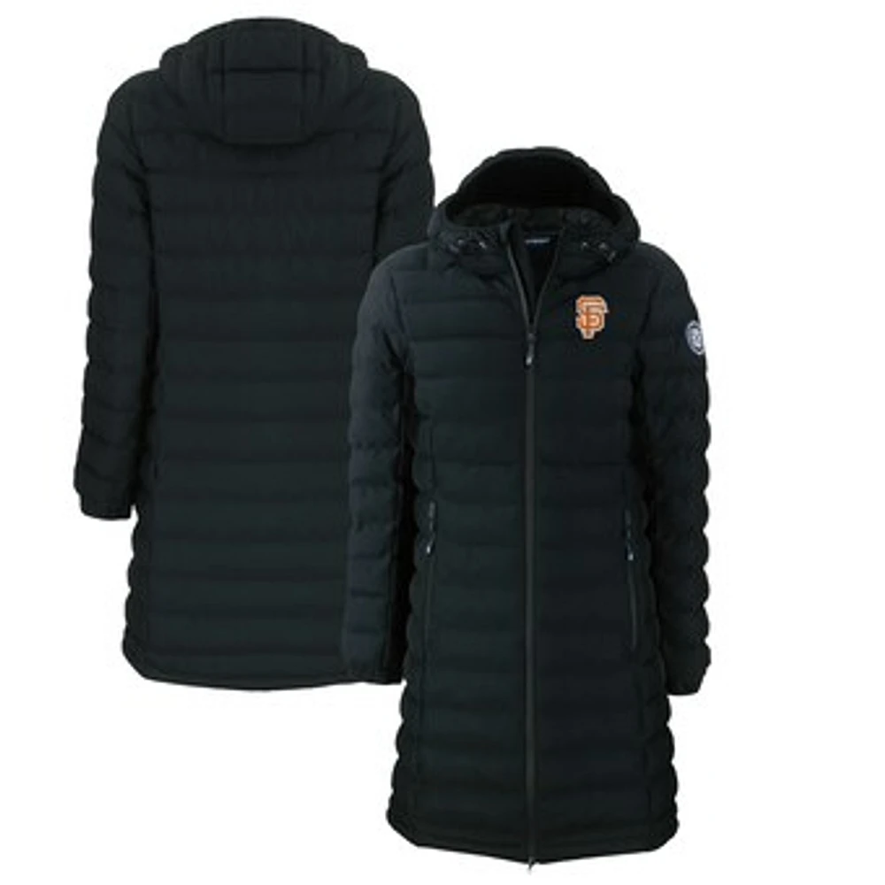 Women's Cutter & Buck Black San Francisco Giants City Connect Mission Ridge Repreve Eco Insulated Full-Zip Long Puffer Jacket