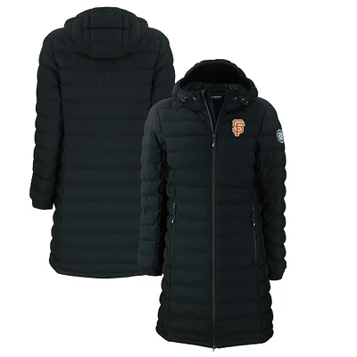 Women's Cutter & Buck Black San Francisco Giants City Connect Mission Ridge Repreve Eco Insulated Full-Zip Long Puffer Jacket