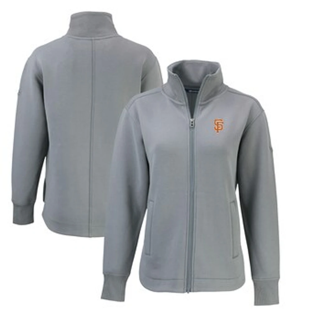 Women's Cutter & Buck Gray San Francisco Giants City Connect Roam Eco Recycled Full-Zip Jacket