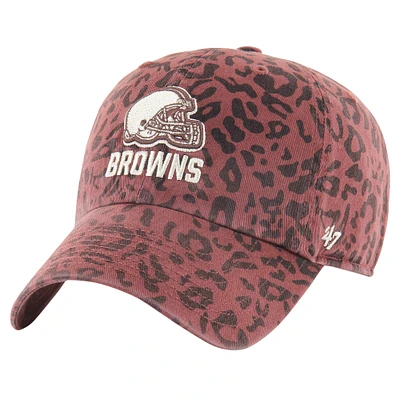 Women's '47 Brown Cleveland Browns Tawny Clean Up Adjustable Hat