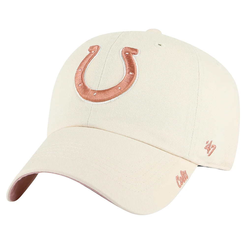 Women's '47 Natural Indianapolis Colts Ballpark Cheer Clean Up Adjustable Hat