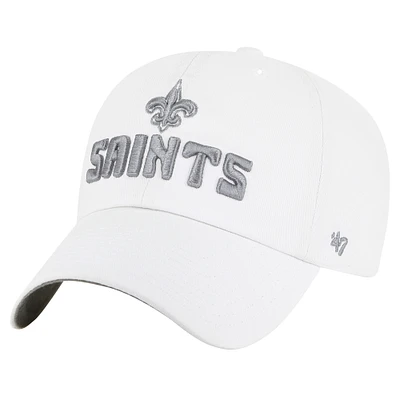 Women's '47 White New Orleans Saints Luminace Clean Up Adjustable Hat