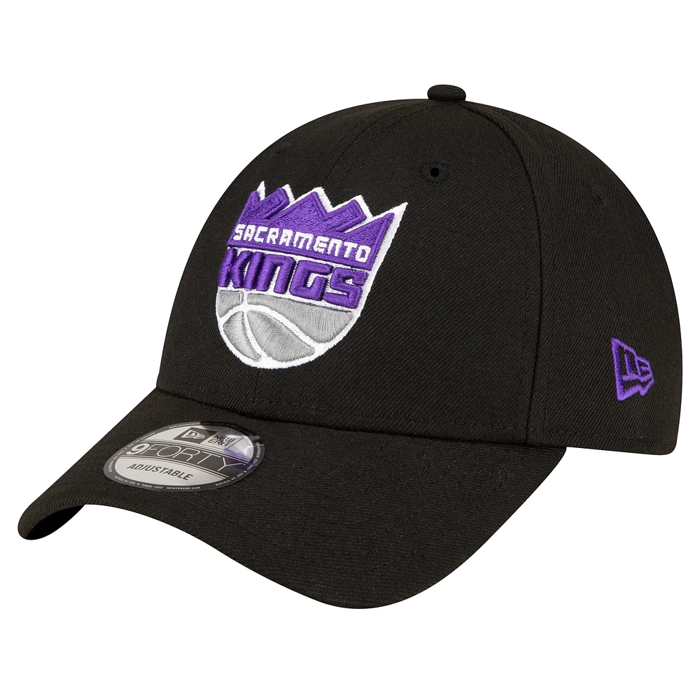 Men's New Era Black Sacramento Kings The League 9FORTY Adjustable Hat